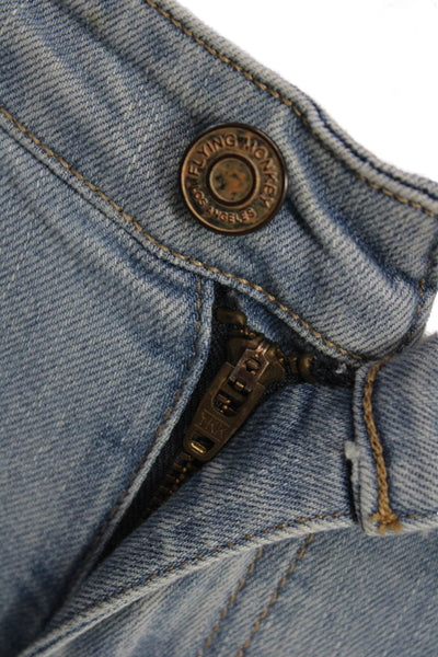 Flying Monkey Women Cropped Flared Light Blue Jeans Low Rise Inseam 26 Size 24
