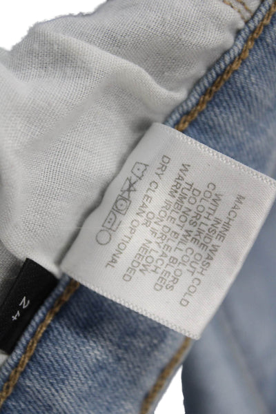 Flying Monkey Women Cropped Flared Light Blue Jeans Low Rise Inseam 26 Size 24
