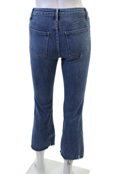 Just Black Denim Womens Cropped Blue Petite Jeans Size 24