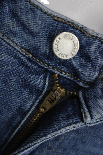 Just Black Denim Womens Cropped Blue Petite Jeans Size 24