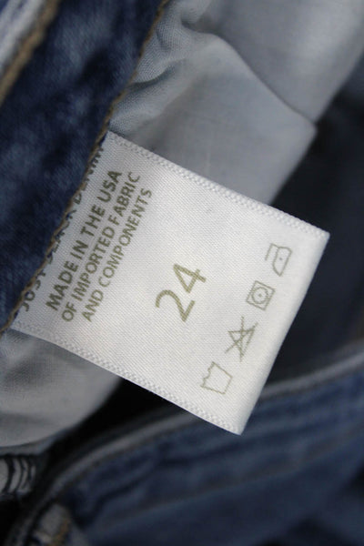 Just Black Denim Womens Cropped Blue Petite Jeans Size 24
