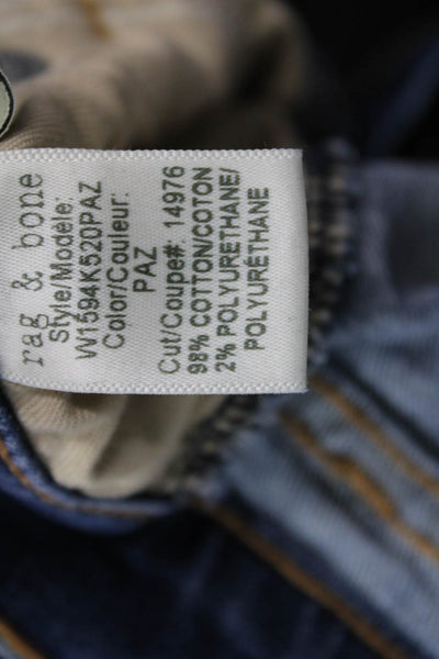 Rag & Bone Jean Women Cropped Flared Dark Blue Jeans Size 24