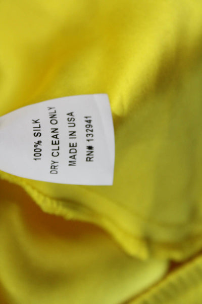 Amanda Uprichard Womens Jogger Pants Yellow Silk Size PP