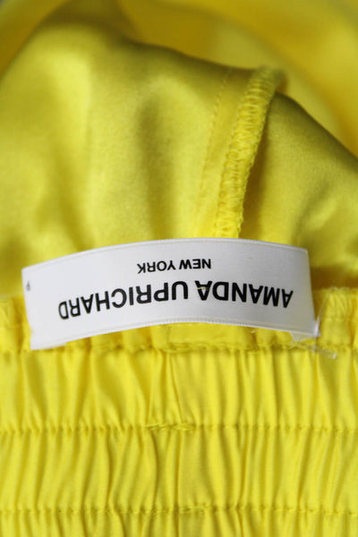 Amanda Uprichard Womens Jogger Pants Yellow Silk Size PP