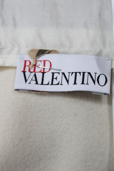 RED Valentino Womens A-Line Beige Wool Skirt Size 42