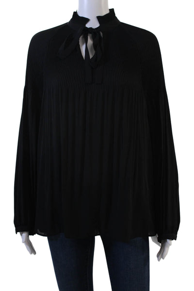 Lauren Ralph Lauren Women Tunic Black Mock Neck Long Sleeve Polyester Size S