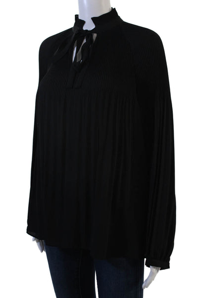 Lauren Ralph Lauren Women Tunic Black Mock Neck Long Sleeve Polyester Size S