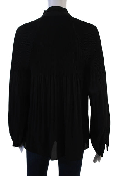 Lauren Ralph Lauren Women Tunic Black Mock Neck Long Sleeve Polyester Size S