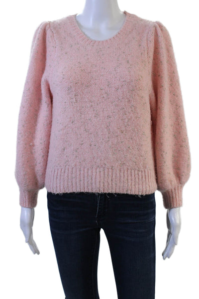 Zara Womens Crew Neck Pullover Sweater Pink Long Sleeve Size S