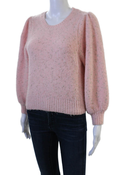 Zara Womens Crew Neck Pullover Sweater Pink Long Sleeve Size S