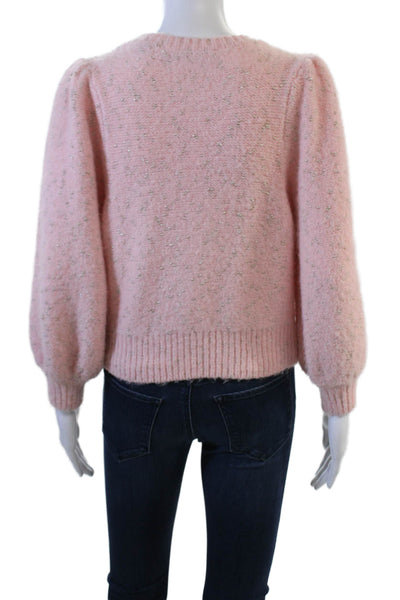 Zara Womens Crew Neck Pullover Sweater Pink Long Sleeve Size S