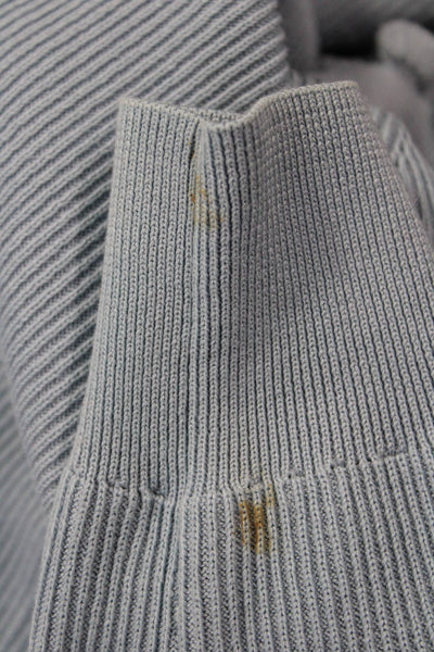 Dries Van Noten Womens Light Blue Mock Neck Cotton Pullover Size S