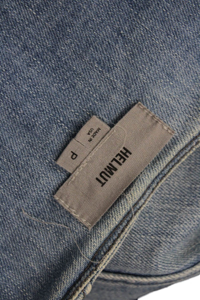 Helmut Womens Biker Motorcycle Jacket Light Blue Zip Long Sleeve Size 0P