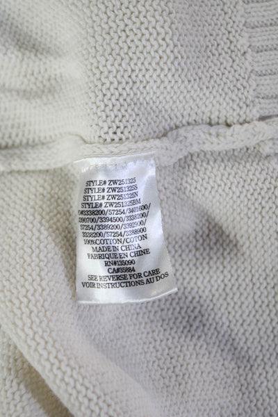 Z Supply Unisex Pullover Sweater White Cotton Crew Neck Graphic Print Size S