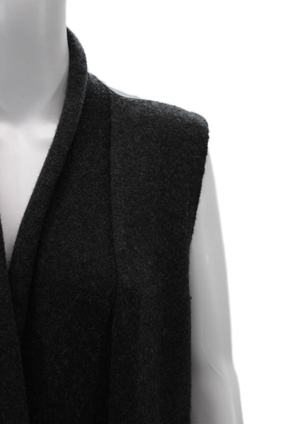Lafayette 148 New York Womens Cashmere Sweater Vest Black Size M