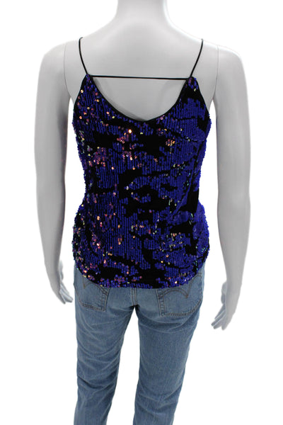 Y.A.S Womens Camisole Black Camo Sleeveless Round Neck Top Size XS