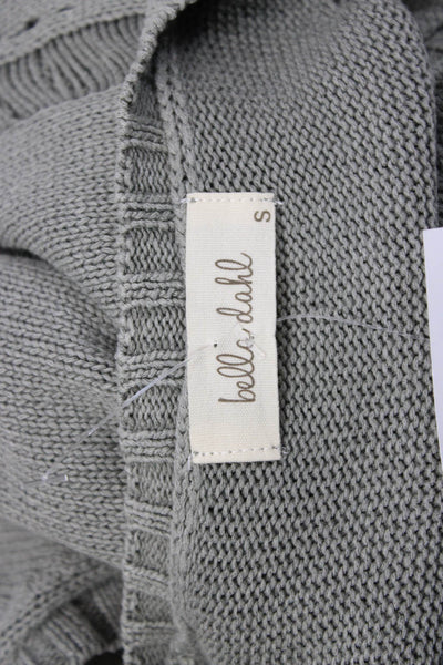 Bella Dahl Womens Sleeveless Tunic Tank Gray Crew Neck Size S