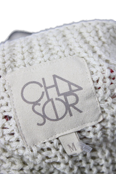 Chaser Unisex Bohemian Beige Pullover Sweater Long Sleeve Round Neck Size M