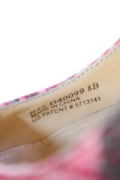 Cole Haan Womens Leather Animal Print Heels Pink Size 8B