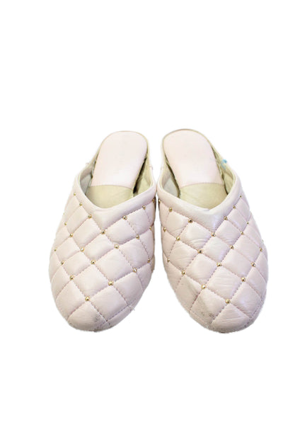 Jacques Levine Womens Vegan Leather Mules Pink Size 8