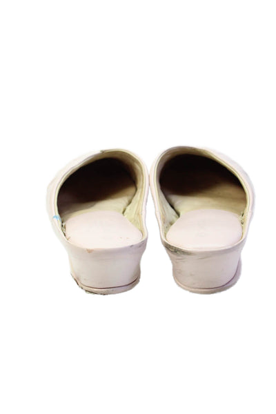 Jacques Levine Womens Vegan Leather Mules Pink Size 8