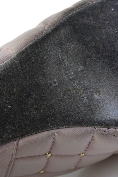 Jacques Levine Womens Vegan Leather Mules Pink Size 8