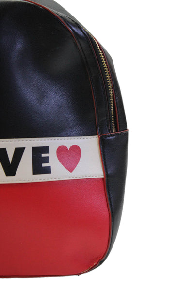 Love Moschino Womens Vegan Leather Backpack Black
