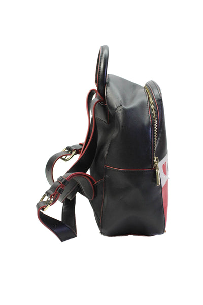 Love Moschino Womens Vegan Leather Backpack Black