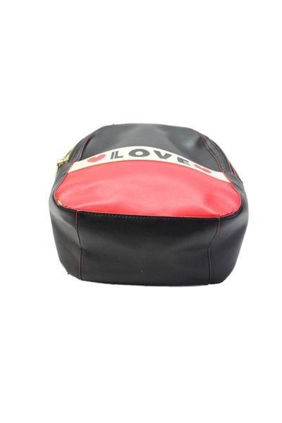 Love Moschino Womens Vegan Leather Backpack Black