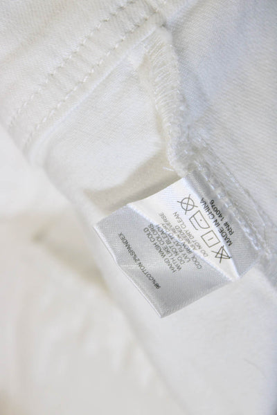 Generation Love Womens White Button Front Cotton Blend Jacket Size L