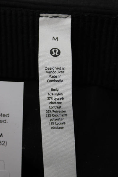 Lululemon Women Black Leggings Zip Nylon Lycra Size M