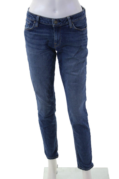 Hudson Women Boyfriend Straight Jeans Dark Blue Mid Rise 29in Size 28