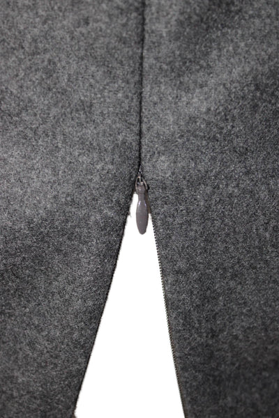 Rosie Assoulin Women Cropped Dark Gray Wool 3/4 Sleeve Blouse Size 6