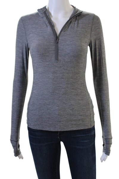 Greyson Womens Full Zip Long Sleeve Active Track Jacket Gray Size XS