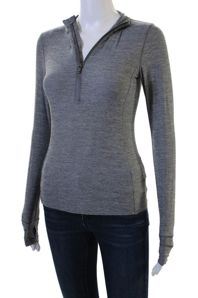 Greyson Womens Full Zip Long Sleeve Active Track Jacket Gray Size XS
