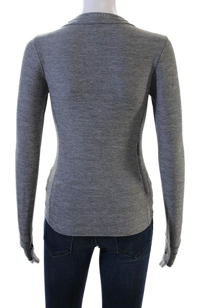 Greyson Womens Full Zip Long Sleeve Active Track Jacket Gray Size XS