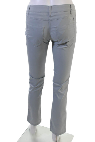 Colmar Womens Ankle Cropped Gray Pants Polyamide Elastane Button Size 38