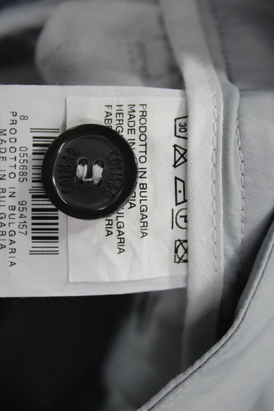 Colmar Womens Ankle Cropped Gray Pants Polyamide Elastane Button Size 38