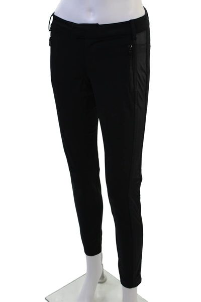 Lululemon Womens Black Ankle Cropped Pants Polyester Hook & Eye Size 4
