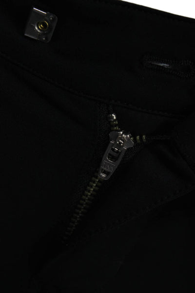 Lululemon Womens Black Ankle Cropped Pants Polyester Hook & Eye Size 4
