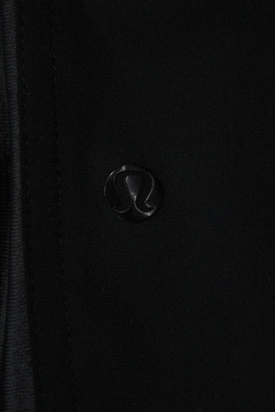 Lululemon Womens Black Ankle Cropped Pants Polyester Hook & Eye Size 4