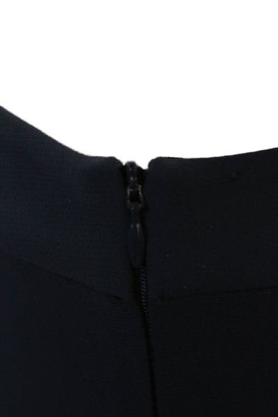 Jenni Kayne Womens Cropped Ankle Pants Dark Blue Zip Inseam 26 Size 0