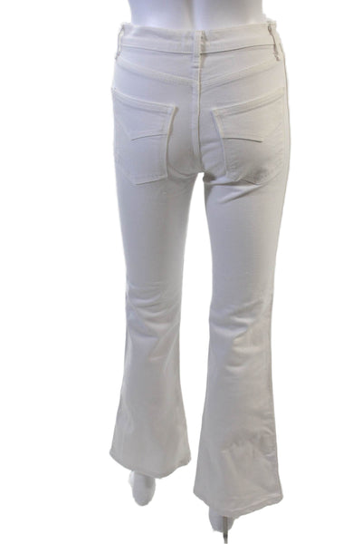 ASKKNY Women High Rise White Jeans 28 Inseam 97% Cotton 3% Elastane Size 24