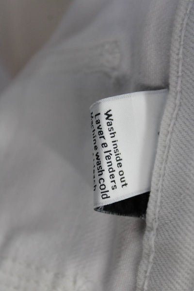 ASKKNY Women High Rise White Jeans 28 Inseam 97% Cotton 3% Elastane Size 24
