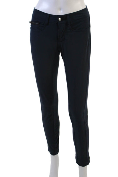 Lululemon Womens Ankle Jeggings Dark Blue Polyester Button Size 4