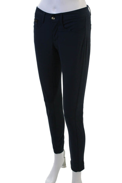 Lululemon Womens Ankle Jeggings Dark Blue Polyester Button Size 4