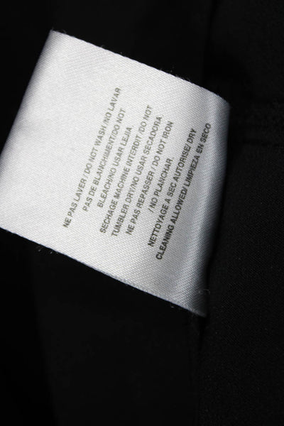 Sandro Women Ankle Cropped Pants Black Hook & Eye 88% Polyamide Size 36