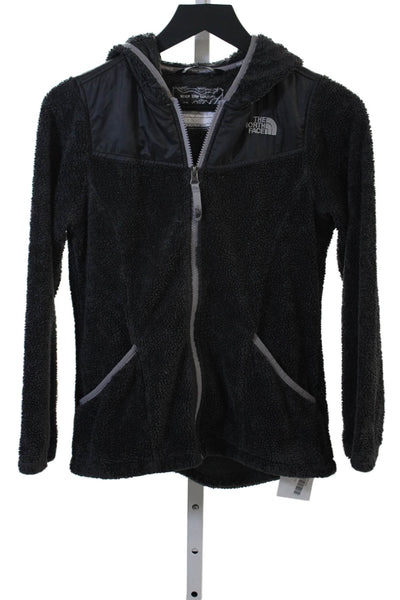 The North Face Childrens Girls Full Zipper Hooded Jacket Grey Size 14-16