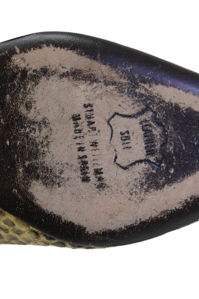 Stuart Weitzman Womens Snakeskin Pointed Toe Heels Pumps Shoes Brown Size 6M