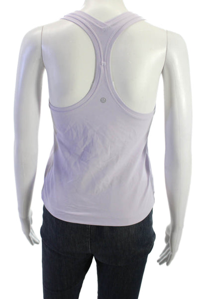 Lululemon Womens Purple Basic Tank Nylon Round Neck Solid Size S
